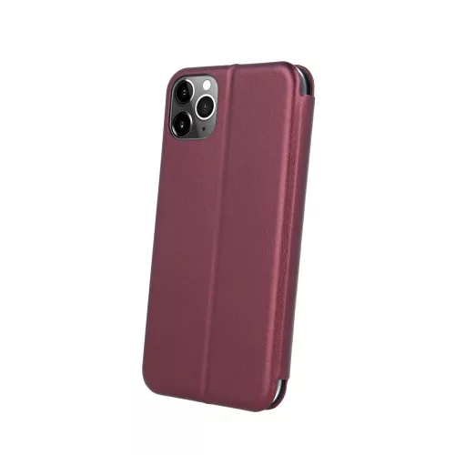 Samsung Galaxy S26 Ultra könyvtok, mágneszáras, flip tok, szilikon keretes, bordó, SM-S948, Diva
