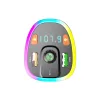 Bluetooth FM transmitter, 2xUSB, RGB led fény, 15W / 3.1A, BT5.0, fekete, Maxlife MXFT-04