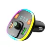 Bluetooth FM transmitter, 2xUSB, RGB led fény, 15W / 3.1A, BT5.0, fekete, Maxlife MXFT-04