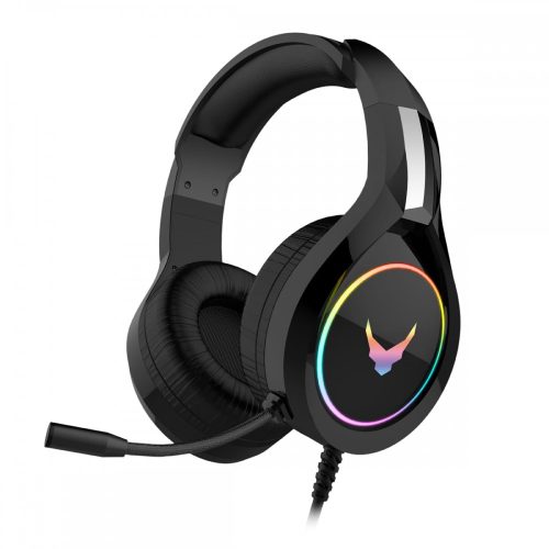 VARR VH6060B fekete gamer RGB fejhallgató