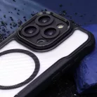 Samsung Galaxy S26 Plus ütésálló hátlap tok, magsafe, kamera védelem, PC / TPU tok, fekete, carbon mintás, SM-S946, Defender Carbon Mag