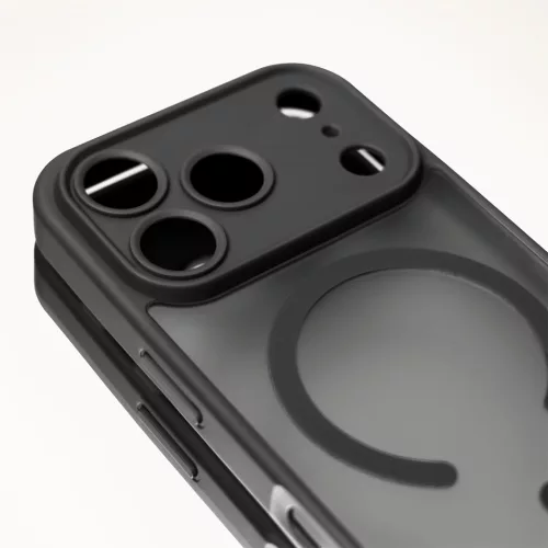 iPhone 13 (6.1") hátlap tok, TPU / PC tok, magsafe, fekete, Mag Matt