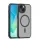 iPhone 15 (6.1") hátlap tok, TPU / PC tok, magsafe, fekete, Mag Matt