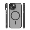 iPhone 15 (6.1") hátlap tok, TPU / PC tok, magsafe, fekete, Mag Matt