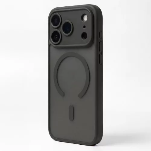 iPhone 16 Pro Max (6.9") hátlap tok, TPU / PC tok, magsafe, fekete, Mag Matt