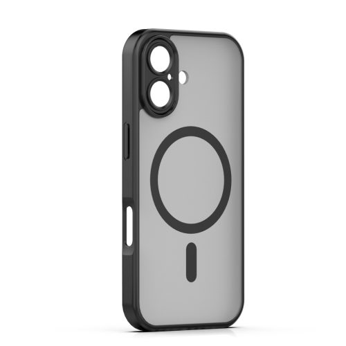 iPhone 17 (6.3") hátlap tok, TPU / PC tok, magsafe, fekete, Mag Matt
