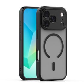   iPhone 17 Pro Max (6.9") hátlap tok, TPU / PC tok, magsafe, fekete, Mag Matt