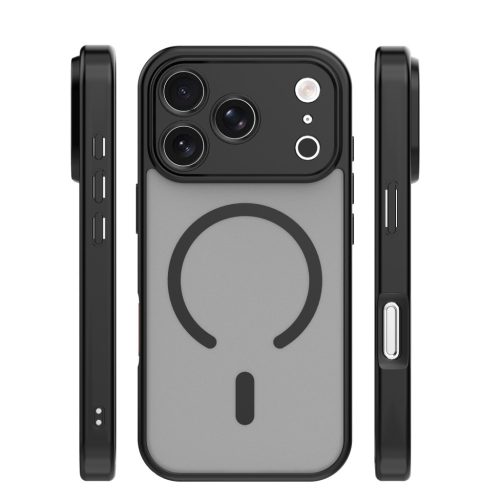 iPhone 17 Pro Max (6.9") hátlap tok, TPU / PC tok, magsafe, fekete, Mag Matt
