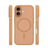 iPhone 16 (6.3") hátlap tok, TPU / PC tok, magsafe, barna, Mag Matt