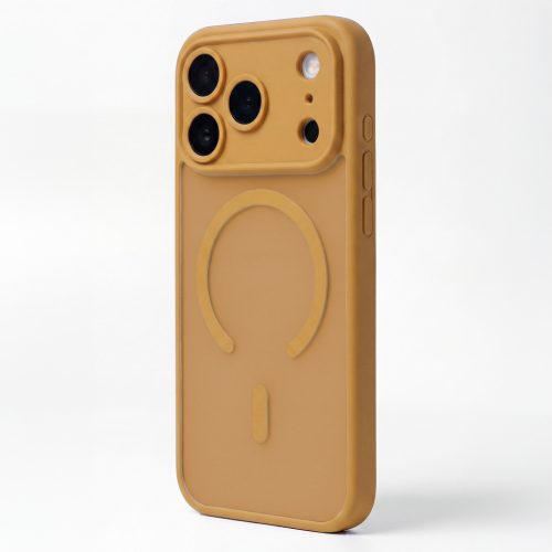 iPhone 16 (6.3") hátlap tok, TPU / PC tok, magsafe, barna, Mag Matt