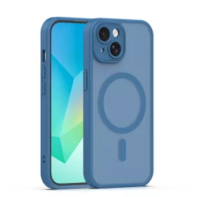   iPhone 13 (6.1") hátlap tok, TPU / PC tok, magsafe, sötétkék, Mag Matt