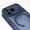 iPhone 15 (6.1") hátlap tok, TPU / PC tok, magsafe, sötétkék, Mag Matt