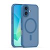iPhone 16 (6.3") hátlap tok, TPU / PC tok, magsafe, sötétkék, Mag Matt