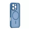 iPhone 16 Pro (6.3") hátlap tok, TPU / PC tok, magsafe, sötétkék, Mag Matt