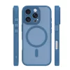 iPhone 16 Pro Max (6.9") hátlap tok, TPU / PC tok, magsafe, sötétkék, Mag Matt