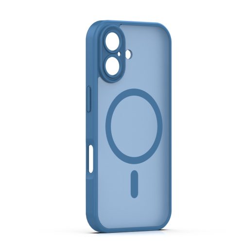 iPhone 17 (6.3") hátlap tok, TPU / PC tok, magsafe, sötétkék, Mag Matt