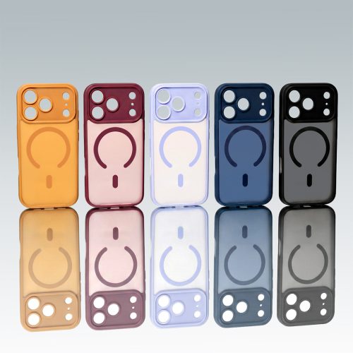 iPhone 17 Pro (6.3") hátlap tok, TPU / PC tok, magsafe, sötétkék, Mag Matt