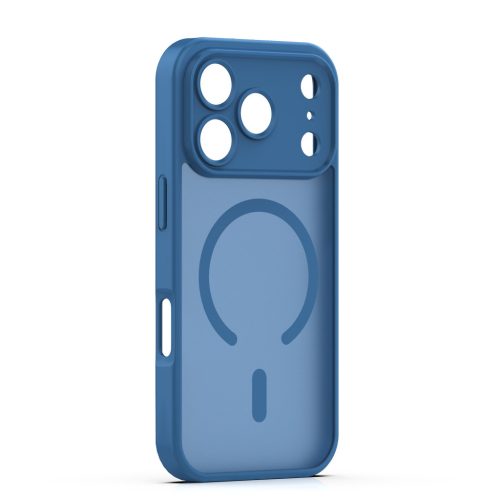 iPhone 17 Pro Max (6.9") hátlap tok, TPU / PC tok, magsafe, sötétkék, Mag Matt