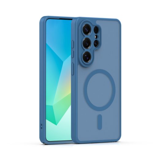 Samsung Galaxy S26 Ultra hátlap tok, TPU / PC tok, magsafe, sötétkék, SM-S948, Mag Matt