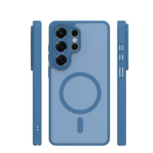 Samsung Galaxy S26 Ultra hátlap tok, TPU / PC tok, magsafe, sötétkék, SM-S948, Mag Matt