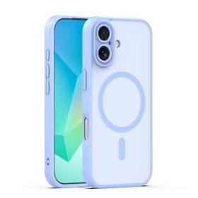   iPhone 17 (6.3") hátlap tok, TPU / PC tok, magsafe, világoskék, Mag Matt