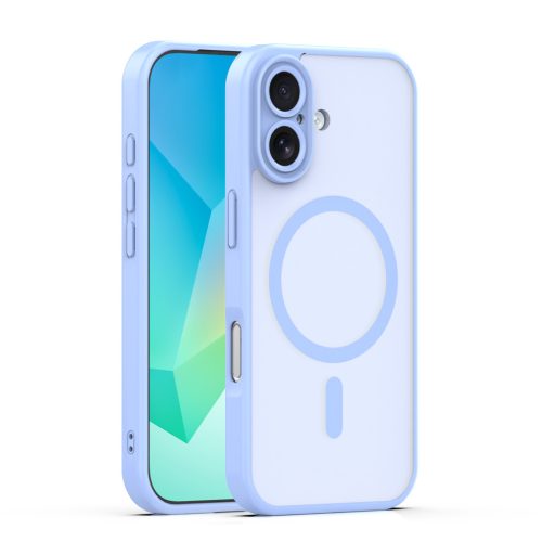 iPhone 17 (6.3") hátlap tok, TPU / PC tok, magsafe, világoskék, Mag Matt
