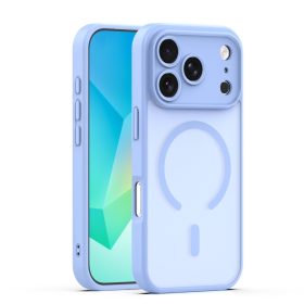   iPhone 17 Pro (6.3") hátlap tok, TPU / PC tok, magsafe, világoskék, Mag Matt