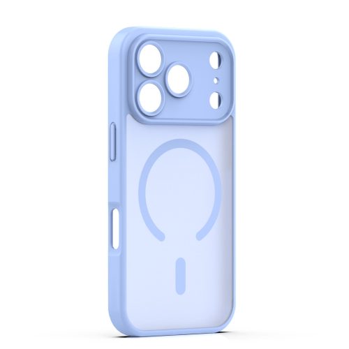 iPhone 17 Pro Max (6.9") hátlap tok, TPU / PC tok, magsafe, világoskék, Mag Matt
