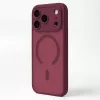 iPhone 15 (6.1") hátlap tok, TPU / PC tok, magsafe, bordó, Mag Matt