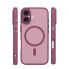 iPhone 16 (6.1") hátlap tok, TPU / PC tok, magsafe, bordó, Mag Matt