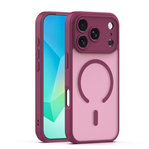 iPhone 17 Pro Max (6.9") hátlap tok, TPU / PC tok, magsafe, bordó, Mag Matt