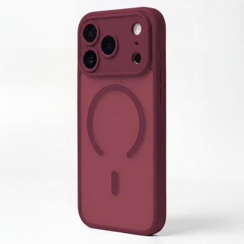 iPhone 17 Pro Max (6.9") hátlap tok, TPU / PC tok, magsafe, bordó, Mag Matt