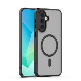   Samsung Galaxy A57 hátlap tok, TPU / PC tok, magsafe, fekete, SM-A576, Mag Matt