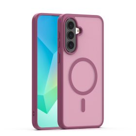   Samsung Galaxy A57 hátlap tok, TPU / PC tok, magsafe, bordó, SM-A576, Mag Matt