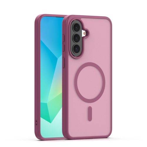 Samsung Galaxy A57 hátlap tok, TPU / PC tok, magsafe, bordó, SM-A576, Mag Matt