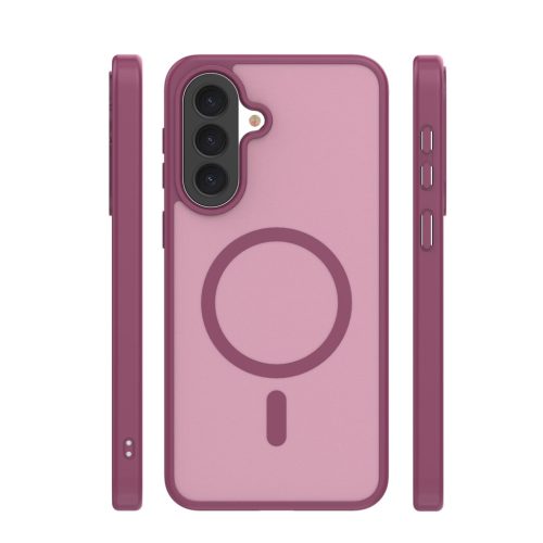 Samsung Galaxy A57 hátlap tok, TPU / PC tok, magsafe, bordó, SM-A576, Mag Matt
