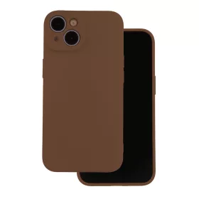   Samsung Galaxy A57 hátlap tok, szilikon, tok, velúr belső, barna, matt,SM-A576 Silicone Case