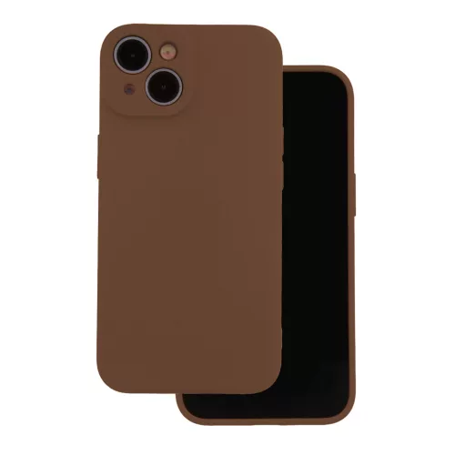 Samsung Galaxy A57 hátlap tok, szilikon, tok, velúr belső, barna, matt,SM-A576 Silicone Case