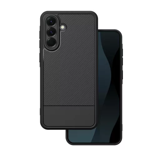 Samsung Galaxy A57 hátlap tok, TPU tok, kamera védelemmel, fekete, SM-A576, Simple carbon