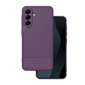   Samsung Galaxy A57 hátlap tok, TPU tok, kamera védelemmel, lila, SM-A576, Simple carbon