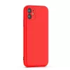 Honor 600 Lite szilikon tok, hátlap tok, velúr belső, piros, matt, Silicone Case