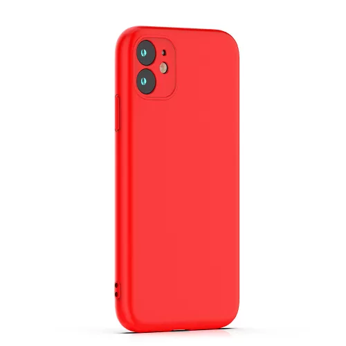 Honor 600 Lite szilikon tok, hátlap tok, velúr belső, piros, matt, Silicone Case