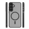 Samsung Galaxy S26 Plus hátlap tok, TPU / PC tok, magsafe, fekete, kamera védelemmel, SM-S946, Mag Matt