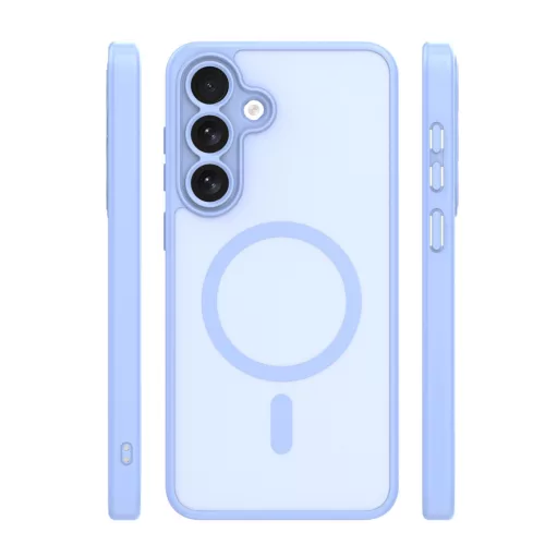 Samsung Galaxy S26 Plus hátlap tok, TPU / PC tok, magsafe, világoskék, kamera védelemmel, SM-S946, Mag Matt