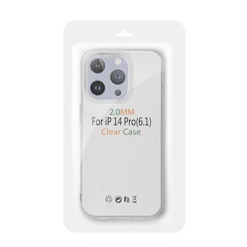 iPhone 17 Pro Max / 18 Pro Max (6.9") szilikon tok, átlátszó, kamera védelemmel, 2mm, Clear