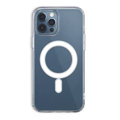iPhone 17 Pro (6.3") szilikon tok, átlátszó, 1,5mm, Anti Shock Magsafe