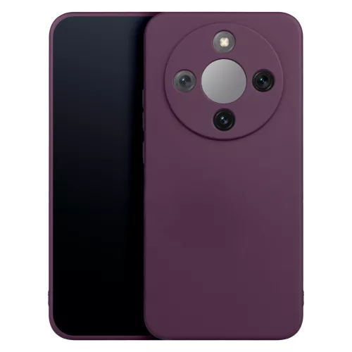 Honor Magic 8 Lite szilikon tok, hátlap tok, velúr belső, sötét bordó, matt, Silicone Case