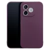 Honor 600 Lite szilikon tok, hátlap tok, velúr belső, sötét bordó, matt, Silicone Case