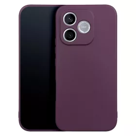   Honor 600 Lite szilikon tok, hátlap tok, velúr belső, sötét bordó, matt, Silicone Case