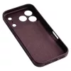 Honor 600 Lite szilikon tok, hátlap tok, velúr belső, sötét bordó, matt, Silicone Case